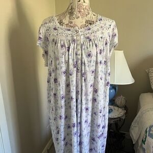 Eileen West Purple Floral Nightgown